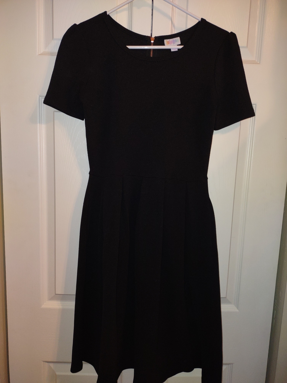 LuLaRoe Black Midi Fit-and-Flare Dress